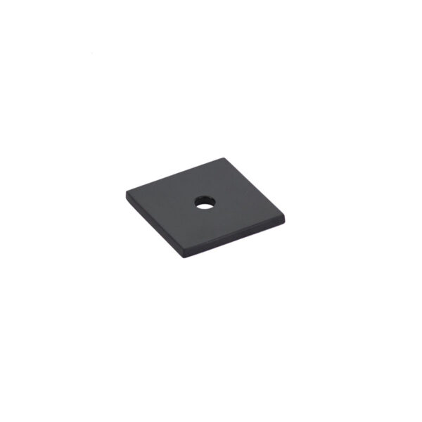 Emtek Hardware 86434, Art Deco Square Backplate For Cabinet Knob, Shown In Flat Black