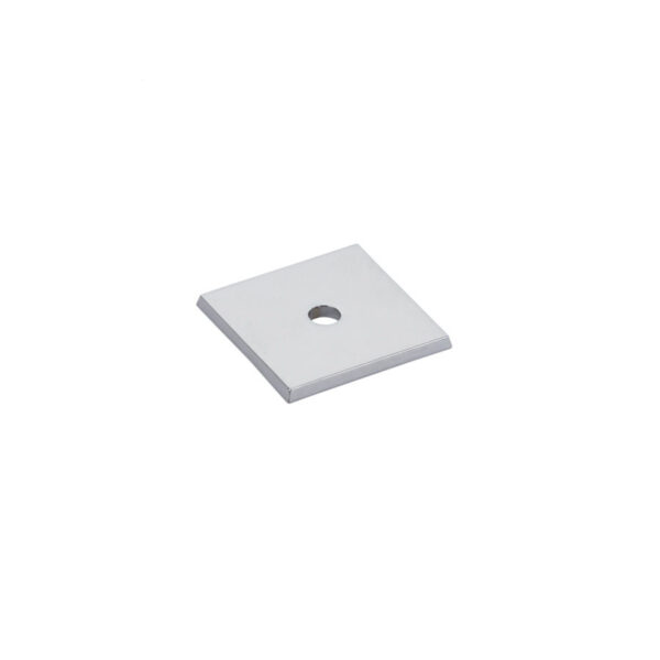 Emtek Hardware 86434, Art Deco Square Backplate For Cabinet Knob, Shown In Polished Chrome