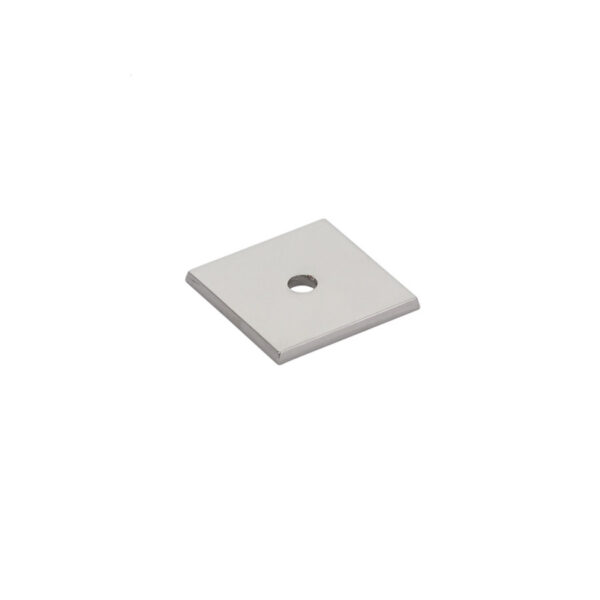 Emtek Hardware 86434, Art Deco Square Backplate For Cabinet Knob, Shown In Polished Nickel