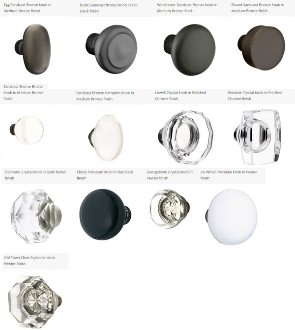 Emtek Hardware Sandcast Bronze Knobs