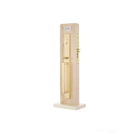 Emtek Brass Adelaide Mortise Entryset, Shown In Satin Brass