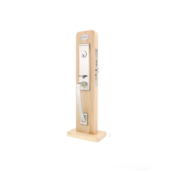 Emtek Hardware Brass Artemis Mortise Entryset, Shown In Satin Nickel