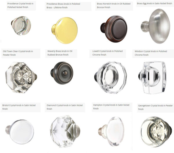 Emtek Brass Knob Choices 12