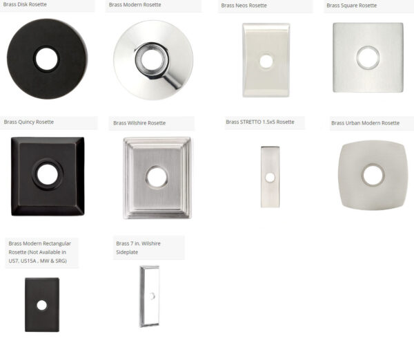 Emtek Brass Rosettes Modern Styles