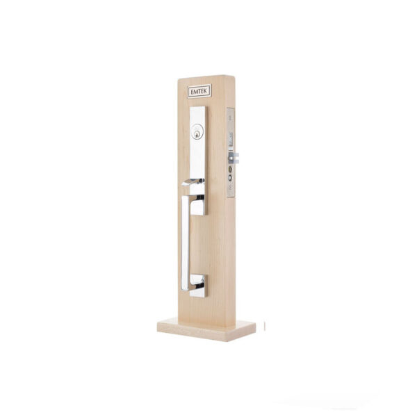 Emtek Brisbane Mortise Entryset, Shown In Polished Chrome