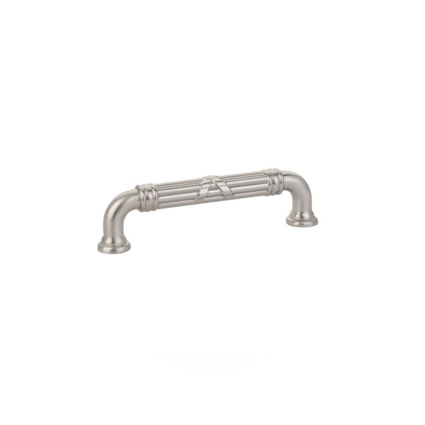Emtek Ribbon & Reed Estate Cabinet Pull, Satin Nickel