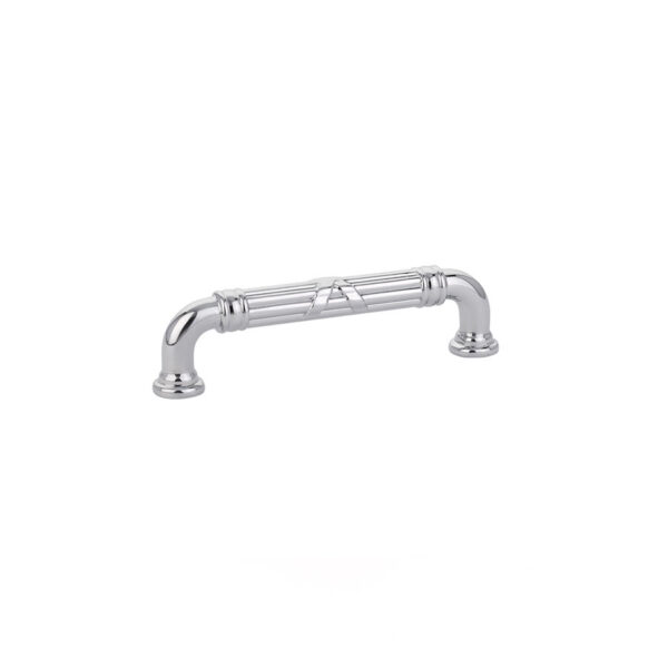 Emtek Ribbon & Reed Estate Cabinet Pull, Polished Chrome
