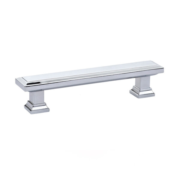 Emtek Geometric Rectangular Cabinet Pull, Shown In Polished Chrome