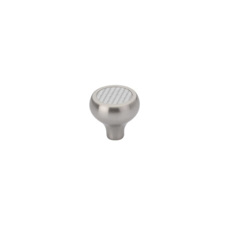 Emtek Hardware 86371-US15, Carbon Fiber Silver Cabinet Knob, 1-3/4" Diameter, Satin Nickel