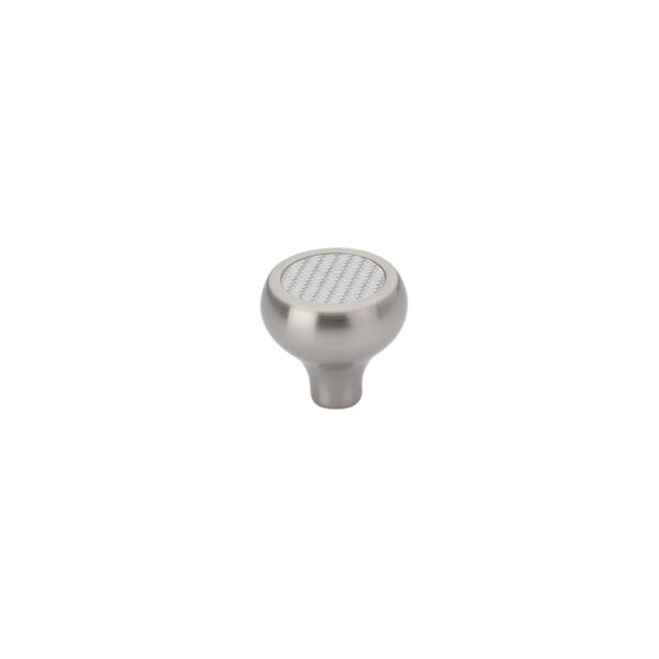 Emtek Hardware 86371-US15, Carbon Fiber Silver Cabinet Knob, 1-3/4" Diameter, Satin Nickel