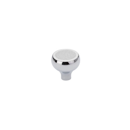 Emtek Hardware 86371-US26, Carbon Fiber Silver Cabinet Knob, 1-3/4" Diameter, Polished Chrome