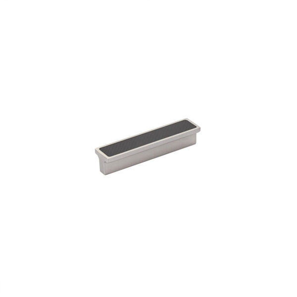 Emtek Hardware Carbon Fiber Black Bin Pull, Cabinet Pull, Satin Nickel