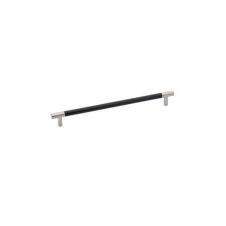 Emtek Carbon Fiber Black Cabinet Bar Pull, Satin Nickel