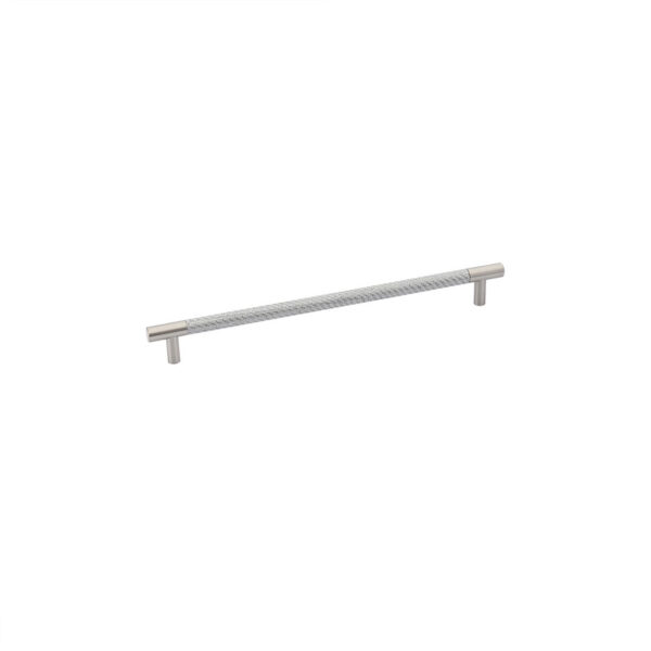 Emtek Carbon Fiber Silver Bar Pull, Cabinet Pull, Satin Nickel