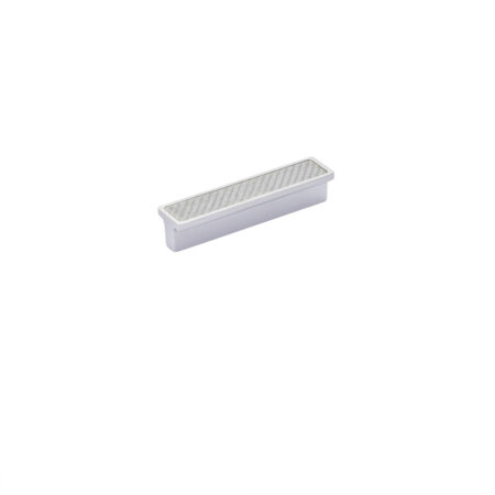 Emtek Carbon Fiber Silver Bin Pull, Polished Chrome