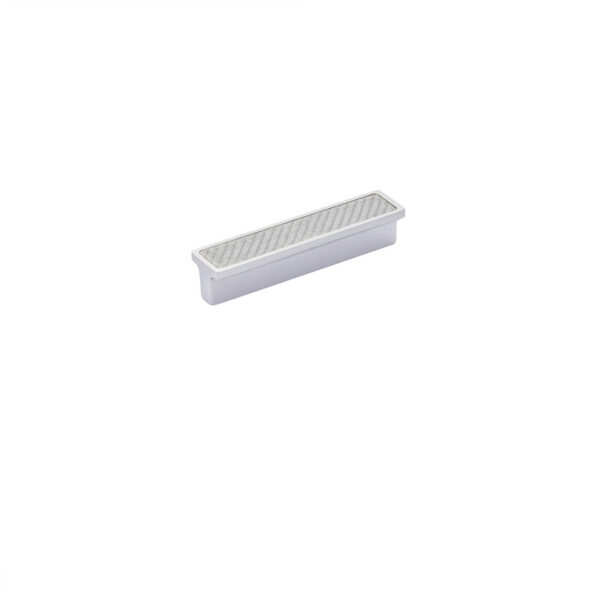 Emtek Carbon Fiber Silver Bin Pull, Polished Chrome