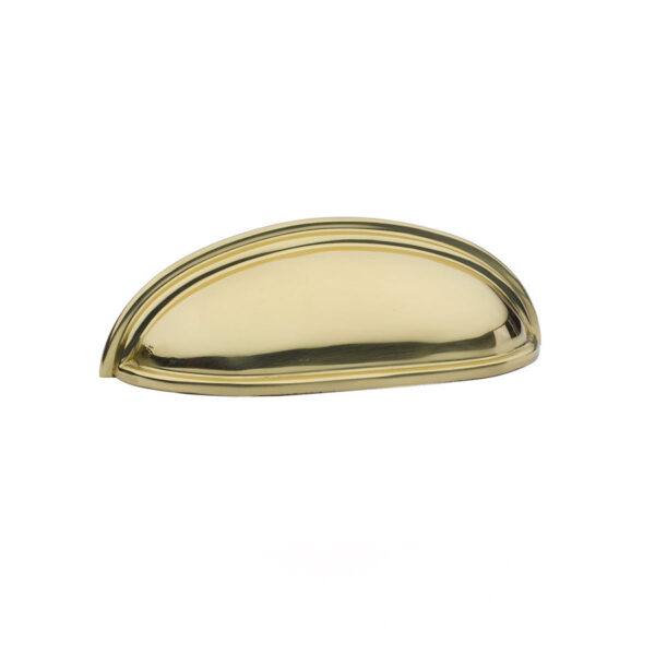 Emtek Hardware Cup Pull, Cabinet Pull, Shown In Polished Brass