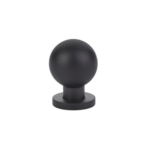 Emtek Hardware Globe Cabinet Knob Shown In Flat Black