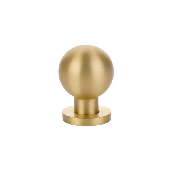 Emtek Hardware Globe Cabinet Knob Shown In Satin Nickel