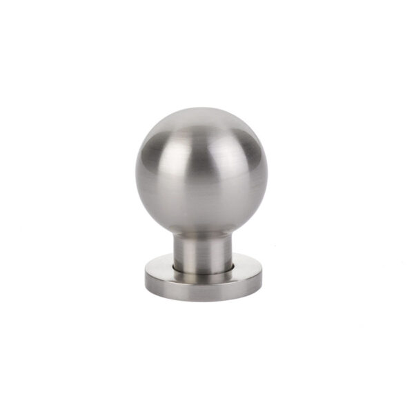 Emtek Hardware Globe Cabinet Knob Shown In Satin Nickel