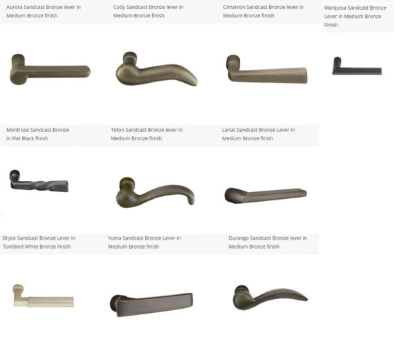 Emtek Hardware Sandcast Bronze Topeka Mortise Entryset Lever Choices