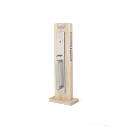 Emtek Brass Lugano Mortise Entryset, Shown In Satin Nickel