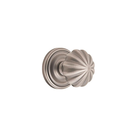 Emtek Hardware Melon Door Knob w/Regular Rosette, Shown In Pewter