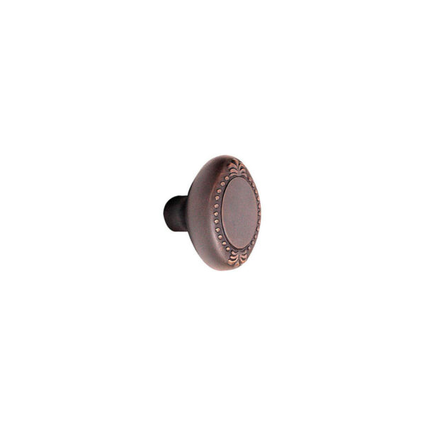 Emtek Hardware Oval Beaded Egg Door Knob, Shown In Oil Rubbed Bronze