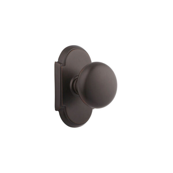 Emtek Hardware Providence Door Knob w/#8 Rosette, Shown In Oil Rubbed Bronze
