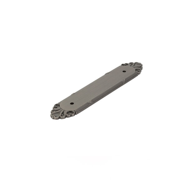 Emtek Hardware 86294, Ribbon & Reed Backplate For 4" Cabinet Pull,  1-1/4". x 6-3/4", Shown In French Antique - Image 4
