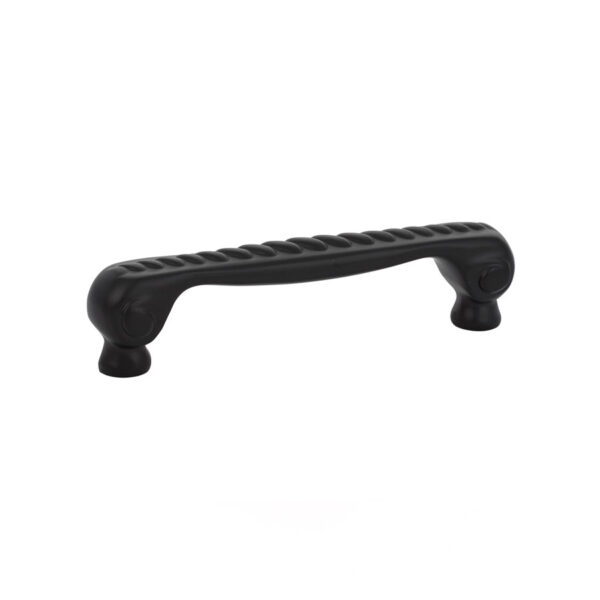 Emtek Hardware Rope Cabinet Pull, Shown In Flat Black
