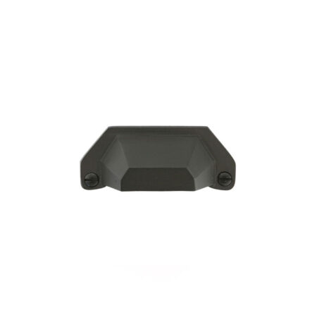 Sandcast Bronze Cabinet Bin Pull, Shown In Flat Black