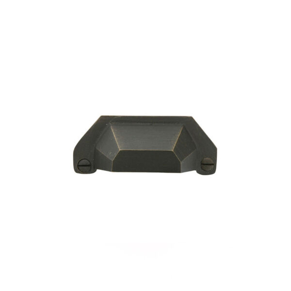Sandcast Bronze Cabinet Bin Pull, Shown In Medium Bronze