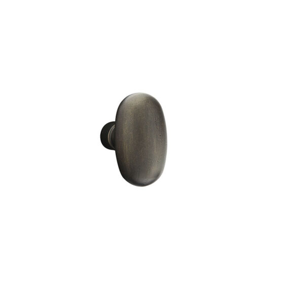 Emtek Hardware Sandcast Bronze Egg Door Knob, Shown In Medium Bronze