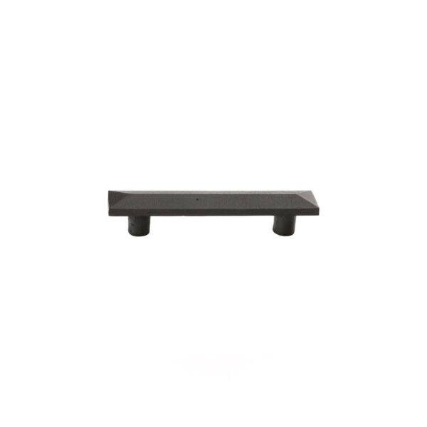 Emtek Sandcast Bronze Pyramid Cabinet Pull, Shown In Flat Black Bronze Patina