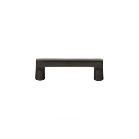 Emtek Hardware Sandcast Bronze Rail Cabinet Pull, Shown In Flat Black