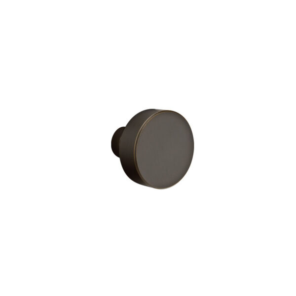Emtek Hardware Sandcast Bronze Round Door Knob, Shown In Medium Bronze