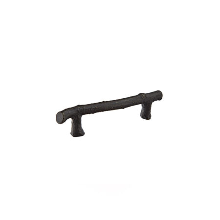 Emtek Sandcast Bronze Twig Cabinet Pull, Shown In Medium Bronze