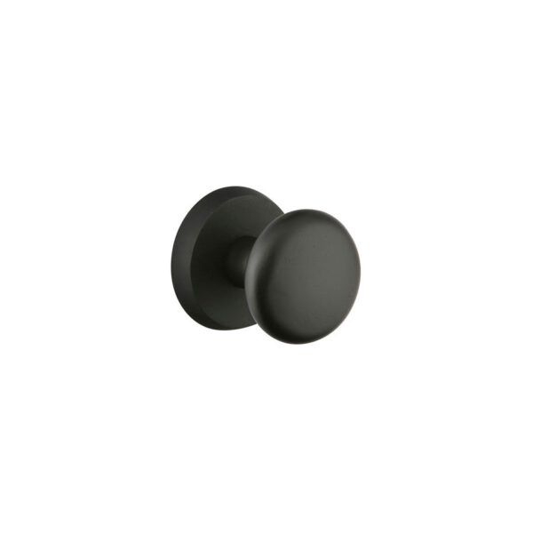 Emtek Hardware Sandcast Bronze Winchester Door Knob w/#2 Rosette, Shown In Flat Black Bronze