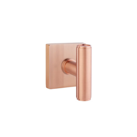 Emtek Hardware The Ace Door Knob w/Square Rosette, Shown In Satin Rose Gold