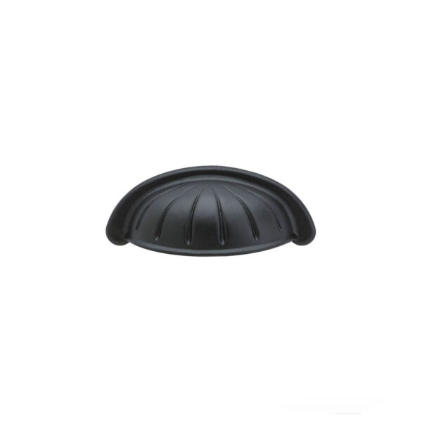 Tuscany Bronze Cabinet Bin Pull, Shown In Flat Black Bronze