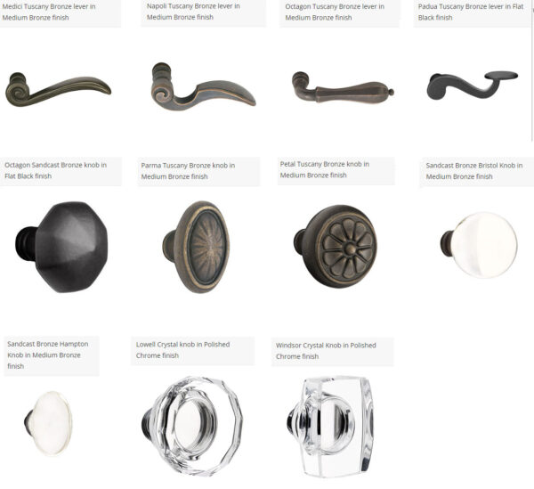 Emtek Tuscany Bronze Knob & Lever Choices