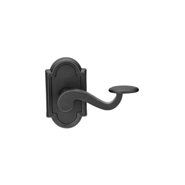 Emtek Hardware Padua Tuscany Bronze Door Lever w/#1 Rosette, Shown In Flat Black