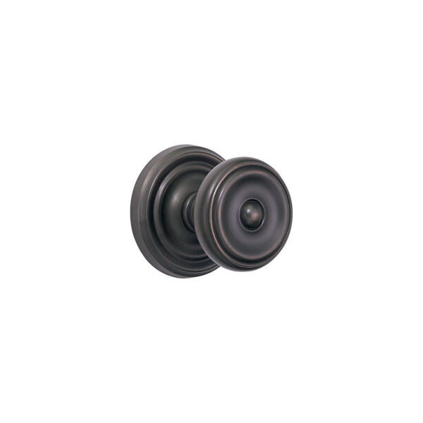 Emtek Hardware Waverly Door Knob w/Regularl Rosette, Shown In Oil Rubbed Bronze
