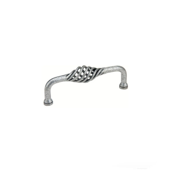 Emtek Wrought Steel Lafayette Fixed Cabinet Pull, Shown In Satin Brass