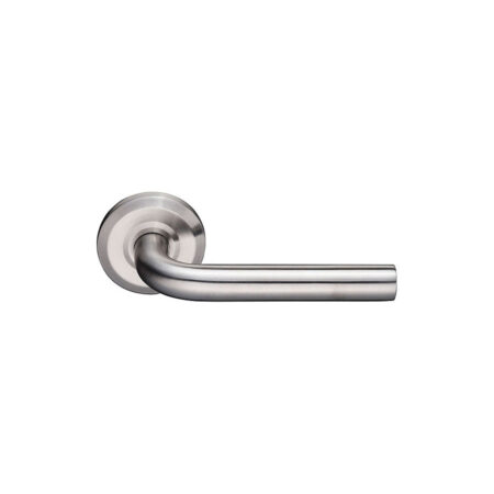 Emtek Kiel Brushed Stainless Steel Door Lever, Shown In Brushed Stainless Steel