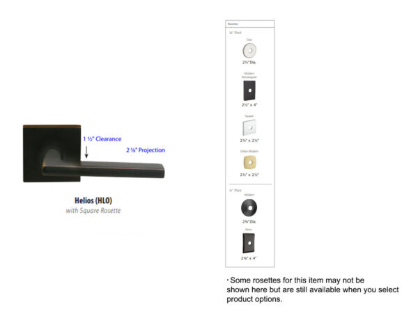 Emtek Helios Brass Door Lever Tech Specs
