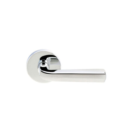Emtek Hardware Sion Door Lever w/Disk Rosette, Shown In Polished Chrome