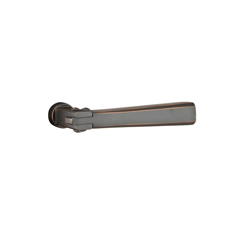 Emtek Hardware Arts & Crafts Door Lever w/Arts & Craft Rosette, Shown In Oil Rubbed Bronze - Image 4