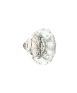 Alternative view of Emtek Hardware Astoria Crystal Clear Door Knob w/ Rope Rosette, Shown In Polished Brass